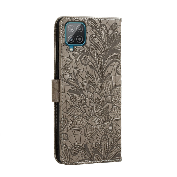 Funda de cuero con tapa horizontal con patrón de estampado de flores de encaje con soporte y ranuras para tarjetas y billetera y marco de fotos, For Samsung Galaxy A22 4G, For Samsung Galaxy A22 5G, For Samsung Galaxy A82 5G, For Samsung Galaxy S21 FE ...