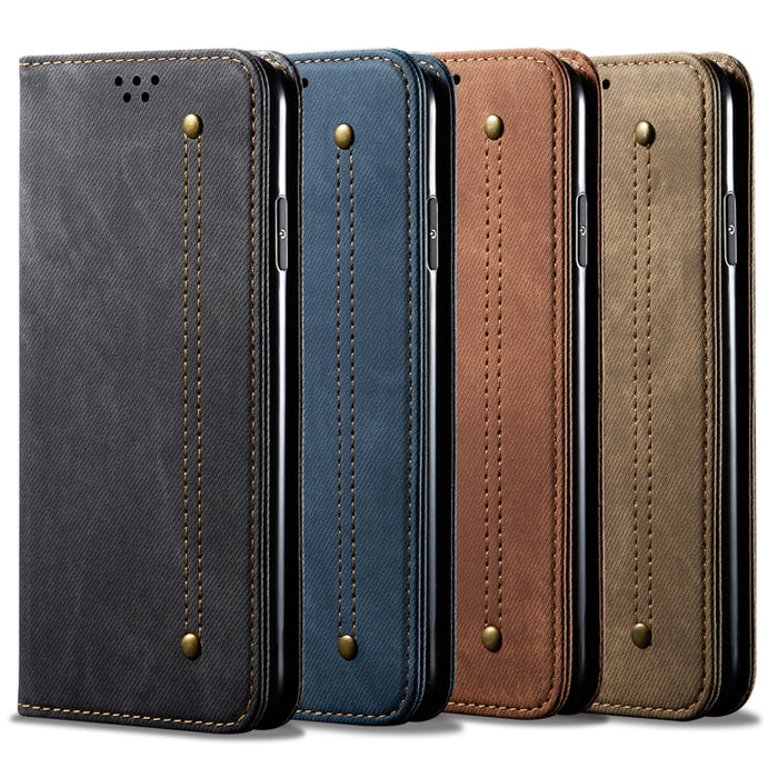 Estuche de cuero con tapa horizontal de estilo casual de textura de mezclilla con soporte y ranuras para tarjetas y billetera, For Xiaomi Redmi K40 / K40 Pro / K40 Pro+, For Xiaomi Redmi Note 10 Pro / Note 10 Pro (India) / Note 10 Pro Max              ...