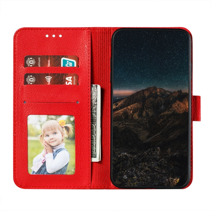 Estuche de cuero con tapa horizontal con patrón de relieve de plumas con textura de litchi con soporte y ranuras para tarjetas y billetera y marco de fotos y cordón, For Samsung Galaxy A22 4G, For Samsung Galaxy A22 5G, For Samsung Galaxy A82 5G       ...