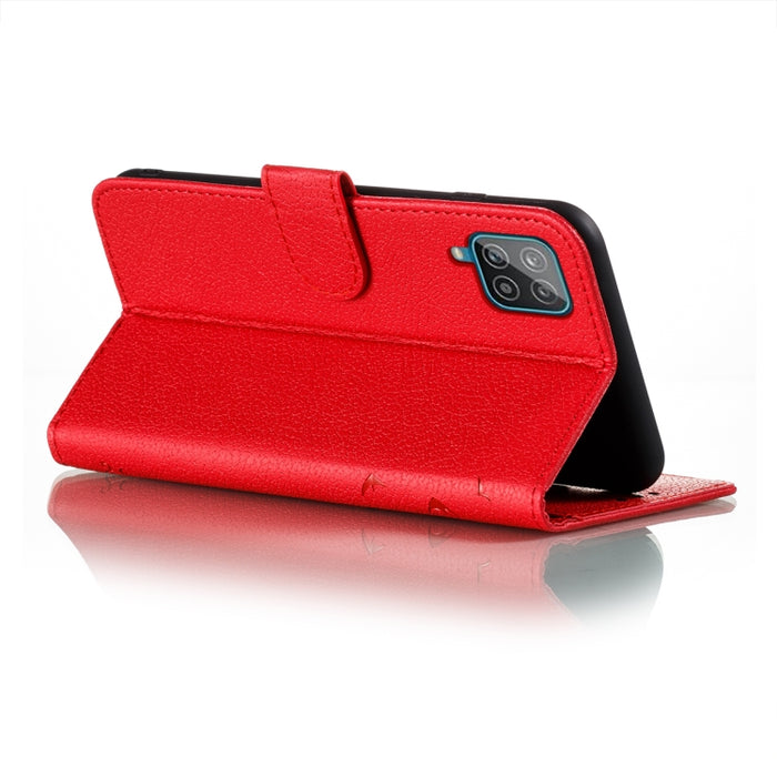 Estuche de cuero con tapa horizontal con patrón de relieve de plumas con textura de litchi con soporte y ranuras para tarjetas y billetera y marco de fotos y cordón, For Samsung Galaxy A22 4G, For Samsung Galaxy A22 5G, For Samsung Galaxy A82 5G       ...
