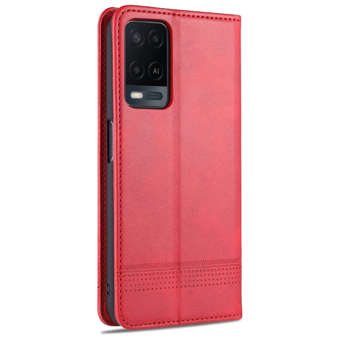 AZNS Estuche de cuero con tapa horizontal con textura de becerro magnético con ranuras para tarjetas y soporte y billetera, For OPPO A54 4G, For OPPO A94 5G, For OPPO A95 5G, For Xiaomi Mi 11 Lite