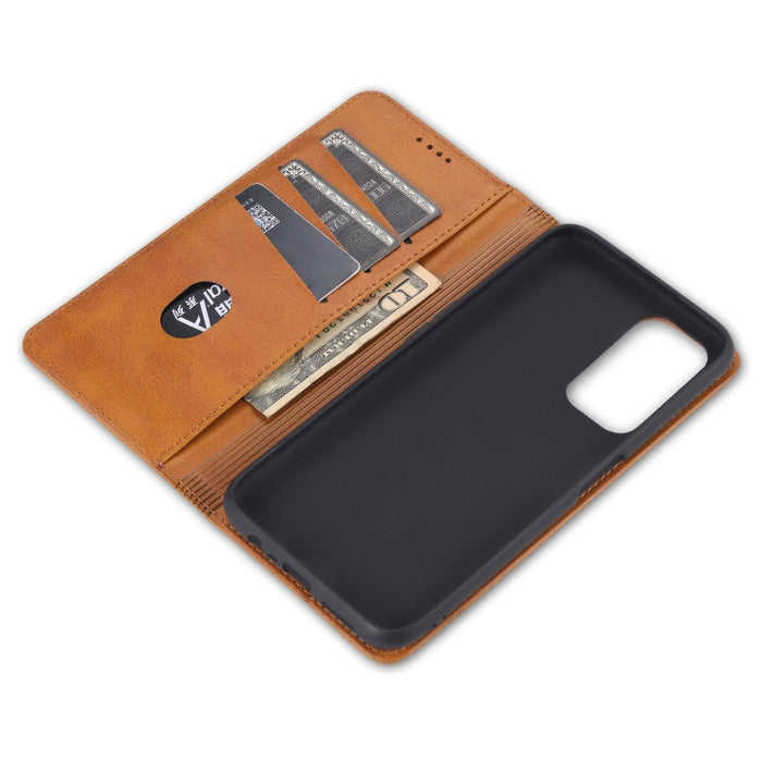 AZNS Estuche de cuero con tapa horizontal con textura de becerro magnético con ranuras para tarjetas y soporte y billetera, For OPPO A54 4G, For OPPO A94 5G, For OPPO A95 5G, For Xiaomi Mi 11 Lite