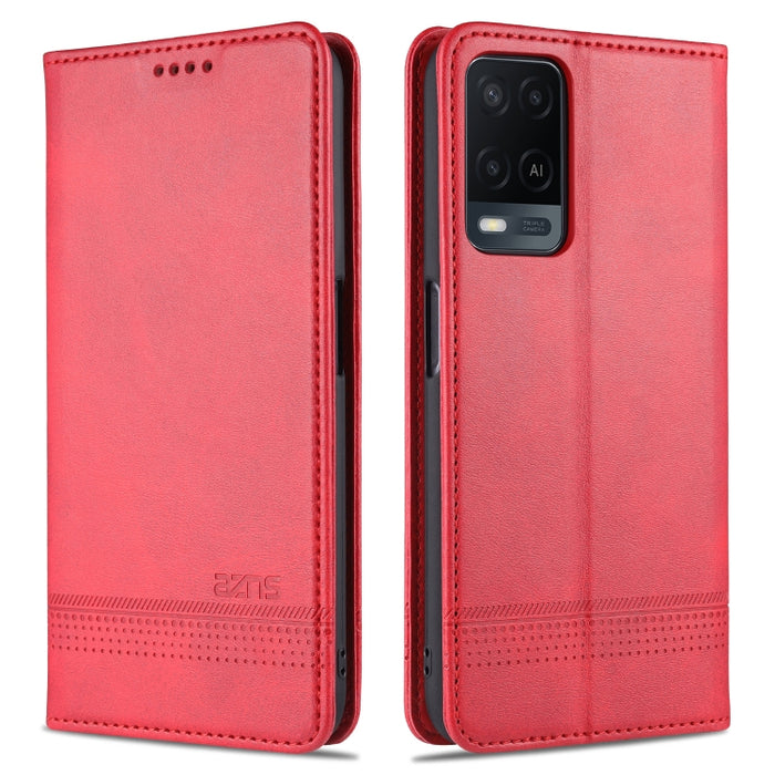 AZNS Estuche de cuero con tapa horizontal con textura de becerro magnético con ranuras para tarjetas y soporte y billetera, For OPPO A54 4G, For OPPO A94 5G, For OPPO A95 5G, For Xiaomi Mi 11 Lite