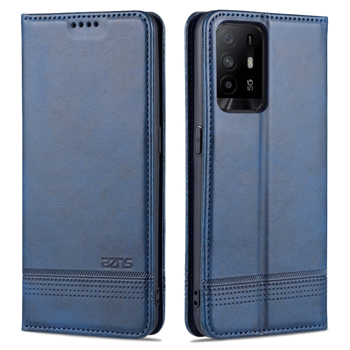 AZNS Estuche de cuero con tapa horizontal con textura de becerro magnético con ranuras para tarjetas y soporte y billetera, For OPPO A54 4G, For OPPO A94 5G, For OPPO A95 5G, For Xiaomi Mi 11 Lite
