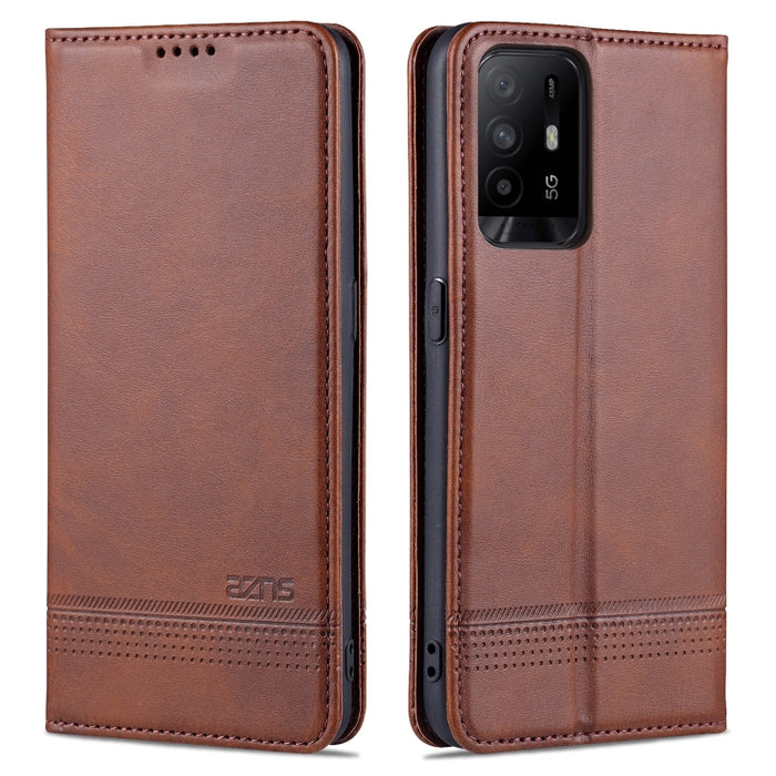 AZNS Estuche de cuero con tapa horizontal con textura de becerro magnético con ranuras para tarjetas y soporte y billetera, For OPPO A54 4G, For OPPO A94 5G, For OPPO A95 5G, For Xiaomi Mi 11 Lite