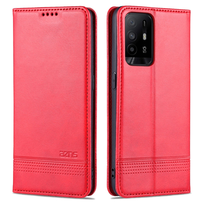 AZNS Estuche de cuero con tapa horizontal con textura de becerro magnético con ranuras para tarjetas y soporte y billetera, For OPPO A54 4G, For OPPO A94 5G, For OPPO A95 5G, For Xiaomi Mi 11 Lite