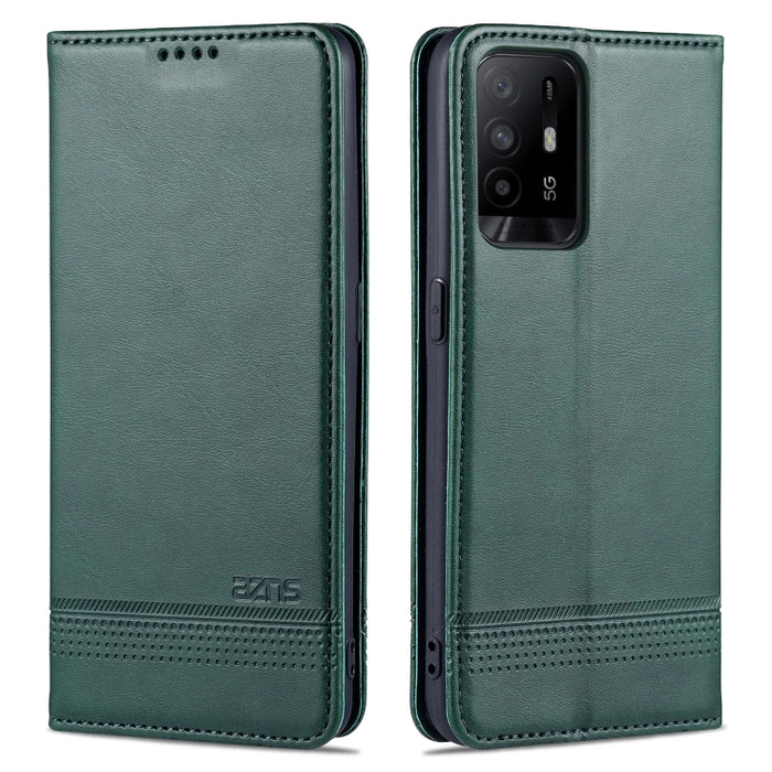 AZNS Estuche de cuero con tapa horizontal con textura de becerro magnético con ranuras para tarjetas y soporte y billetera, For OPPO A54 4G, For OPPO A94 5G, For OPPO A95 5G, For Xiaomi Mi 11 Lite