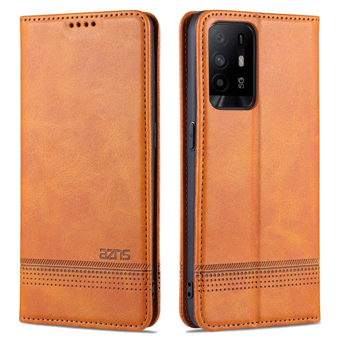 AZNS Estuche de cuero con tapa horizontal con textura de becerro magnético con ranuras para tarjetas y soporte y billetera, For OPPO A54 4G, For OPPO A94 5G, For OPPO A95 5G, For Xiaomi Mi 11 Lite
