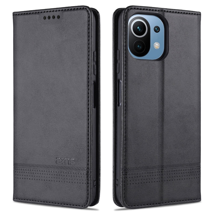 AZNS Estuche de cuero con tapa horizontal con textura de becerro magnético con ranuras para tarjetas y soporte y billetera, For OPPO A54 4G, For OPPO A94 5G, For OPPO A95 5G, For Xiaomi Mi 11 Lite