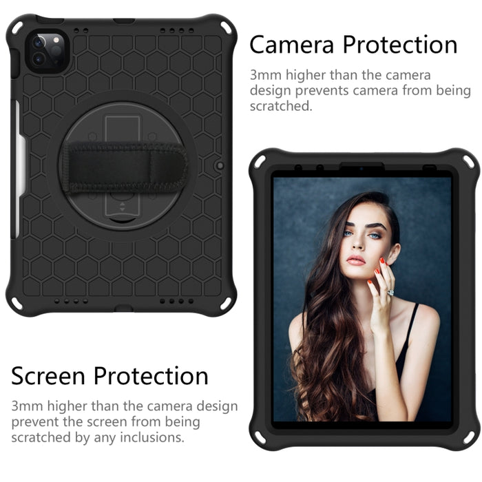 Estuche protector de PC de silicona a prueba de golpes con rotación de 360 grados con soporte y correa para el hombro y correa de mano