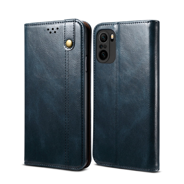 Estuche de cuero con tapa horizontal con textura de caballo loco de cera simple con ranuras para tarjetas y billetera, For Xiaomi Redmi K40 / K40 Pro, For Xiaomi Redmi Note9 4G (CN Version), For Xiaomi Redmi Note 9 5G (CN Version)                      ...