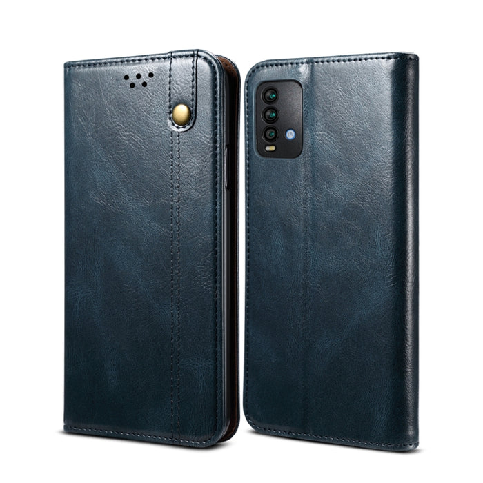 Estuche de cuero con tapa horizontal con textura de caballo loco de cera simple con ranuras para tarjetas y billetera, For Xiaomi Redmi K40 / K40 Pro, For Xiaomi Redmi Note9 4G (CN Version), For Xiaomi Redmi Note 9 5G (CN Version)                      ...