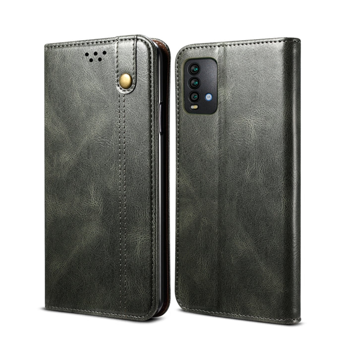 Estuche de cuero con tapa horizontal con textura de caballo loco de cera simple con ranuras para tarjetas y billetera, For Xiaomi Redmi K40 / K40 Pro, For Xiaomi Redmi Note9 4G (CN Version), For Xiaomi Redmi Note 9 5G (CN Version)                      ...