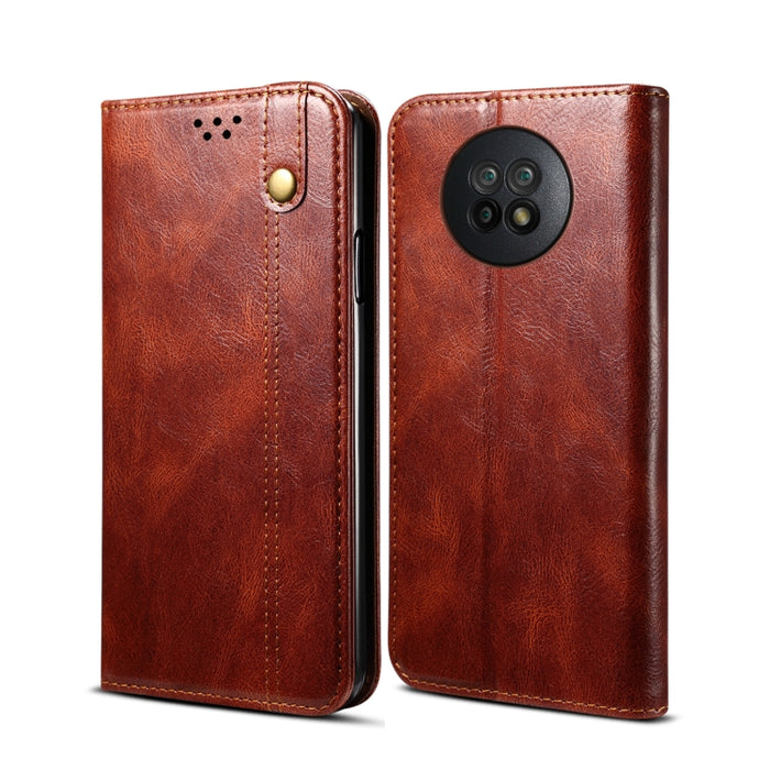 Estuche de cuero con tapa horizontal con textura de caballo loco de cera simple con ranuras para tarjetas y billetera, For Xiaomi Redmi K40 / K40 Pro, For Xiaomi Redmi Note9 4G (CN Version), For Xiaomi Redmi Note 9 5G (CN Version)                      ...