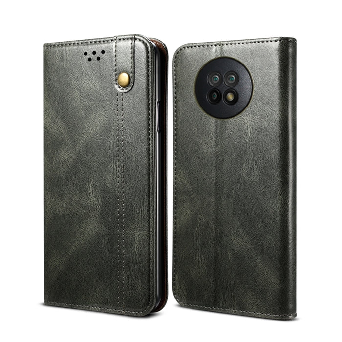 Estuche de cuero con tapa horizontal con textura de caballo loco de cera simple con ranuras para tarjetas y billetera, For Xiaomi Redmi K40 / K40 Pro, For Xiaomi Redmi Note9 4G (CN Version), For Xiaomi Redmi Note 9 5G (CN Version)                      ...