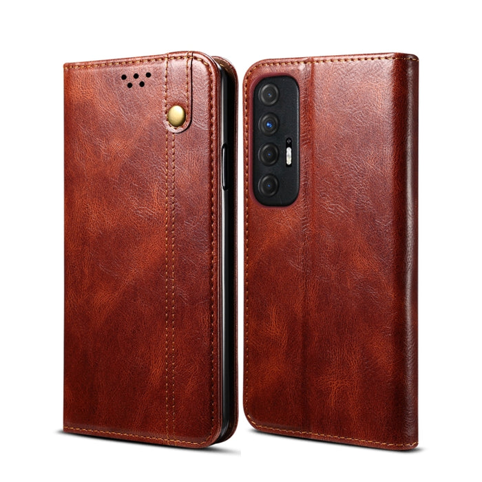 Estuche de cuero con tapa horizontal con textura de caballo loco de cera simple con ranuras para tarjetas y billetera, For Xiaomi Redmi K40 / K40 Pro, For Xiaomi Redmi Note9 4G (CN Version), For Xiaomi Redmi Note 9 5G (CN Version)                      ...