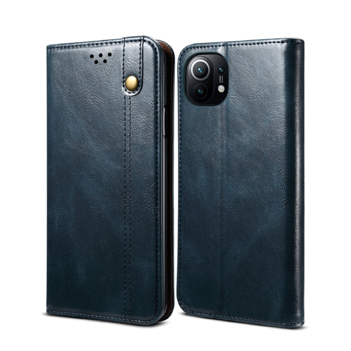 Estuche de cuero con tapa horizontal con textura de caballo loco de cera simple con ranuras para tarjetas y billetera, For Xiaomi Redmi K40 / K40 Pro, For Xiaomi Redmi Note9 4G (CN Version), For Xiaomi Redmi Note 9 5G (CN Version)                      ...