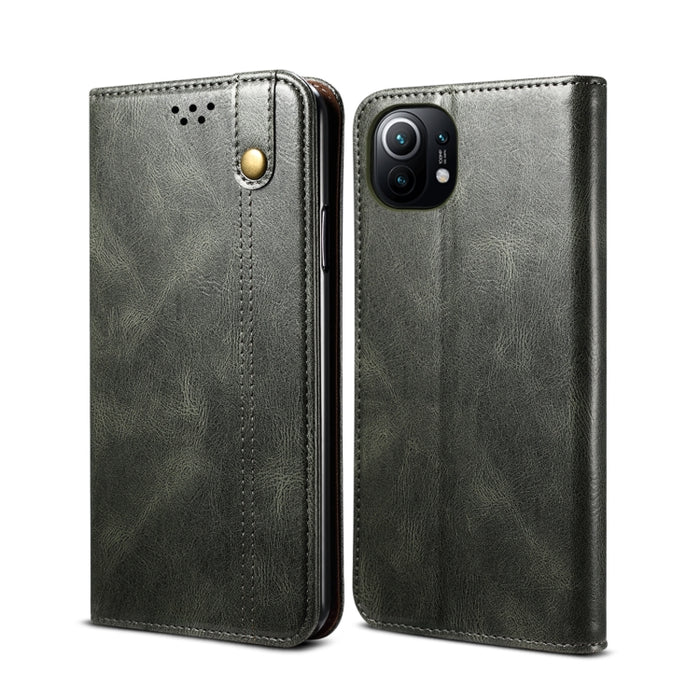 Estuche de cuero con tapa horizontal con textura de caballo loco de cera simple con ranuras para tarjetas y billetera, For Xiaomi Redmi K40 / K40 Pro, For Xiaomi Redmi Note9 4G (CN Version), For Xiaomi Redmi Note 9 5G (CN Version)                      ...