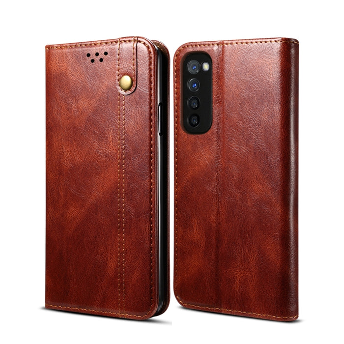 Estuche de cuero con tapa horizontal con textura de caballo loco de cera simple con ranuras para tarjetas y billetera, For Xiaomi Redmi K40 / K40 Pro, For Xiaomi Redmi Note9 4G (CN Version), For Xiaomi Redmi Note 9 5G (CN Version)                      ...
