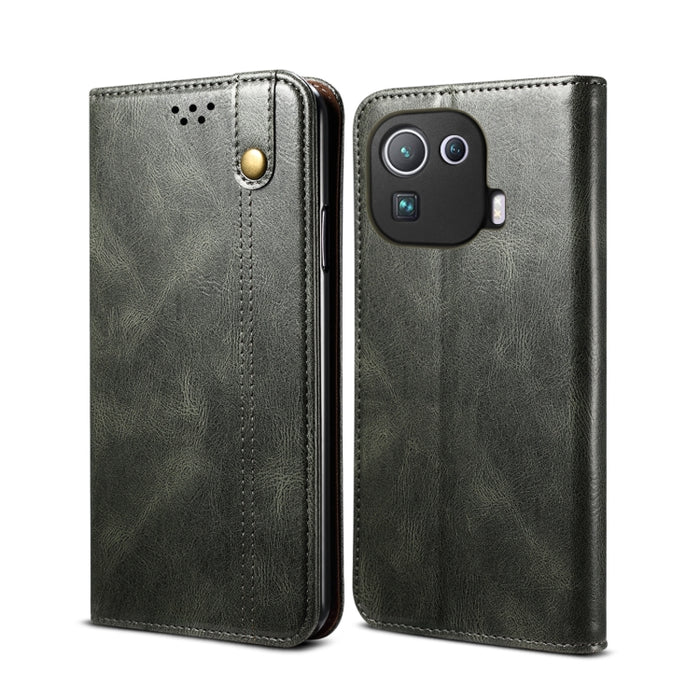 Estuche de cuero con tapa horizontal con textura de caballo loco de cera simple con ranuras para tarjetas y billetera, For Xiaomi Redmi K40 / K40 Pro, For Xiaomi Redmi Note9 4G (CN Version), For Xiaomi Redmi Note 9 5G (CN Version)                      ...
