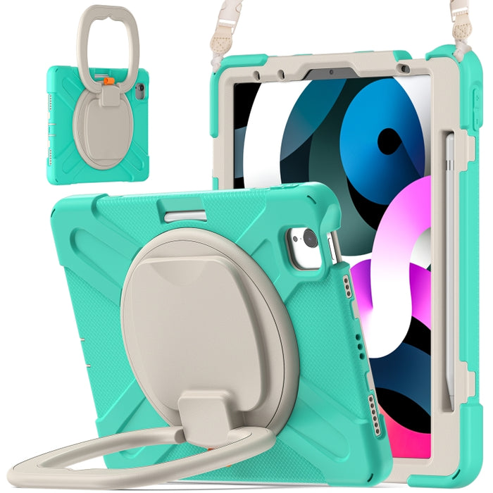 Funda protectora de silicona + PC con soporte y correa para el hombro, For iPad Air 2022 / 2020 10.9