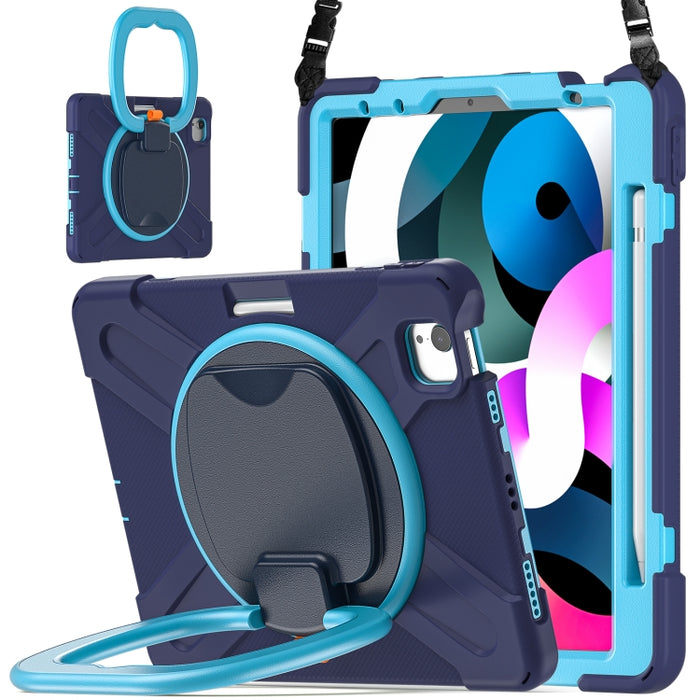 Funda protectora de silicona + PC con soporte y correa para el hombro, For iPad Air 2022 / 2020 10.9