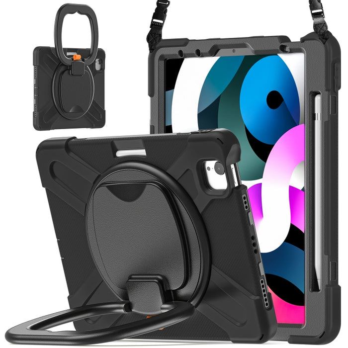 Funda protectora de silicona + PC con soporte y correa para el hombro, For iPad Air 2022 / 2020 10.9