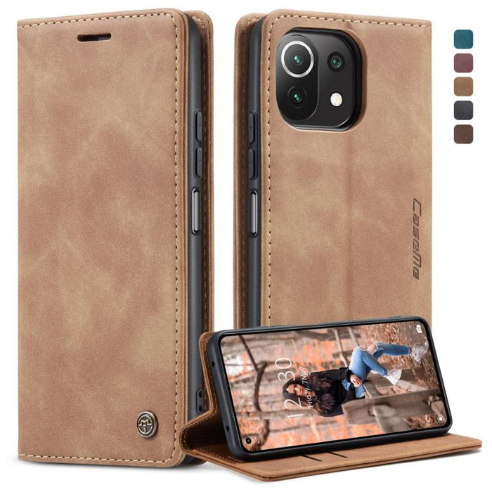 CaseMe 013 Estuche multifuncional de cuero con tapa horizontal, con ranura para tarjeta, soporte y billetera, For Xiaomi Mi 11 Lite, For Samsung Galaxy S21 FE