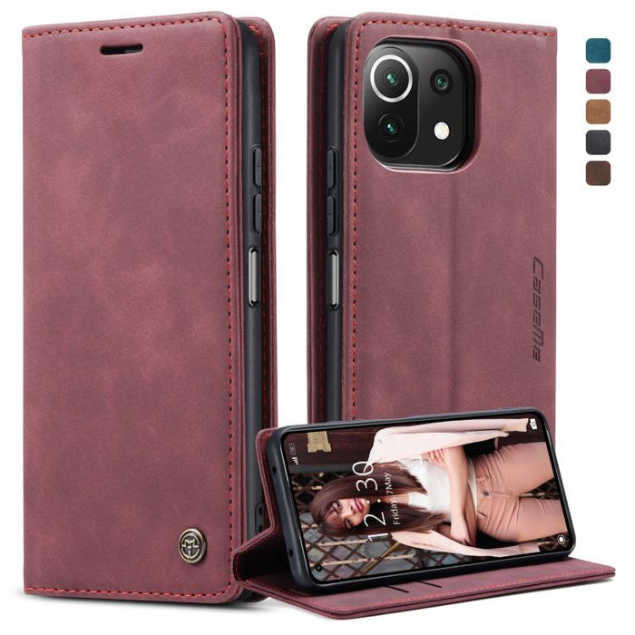 CaseMe 013 Estuche multifuncional de cuero con tapa horizontal, con ranura para tarjeta, soporte y billetera, For Xiaomi Mi 11 Lite, For Samsung Galaxy S21 FE