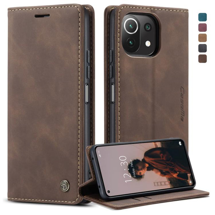 CaseMe 013 Estuche multifuncional de cuero con tapa horizontal, con ranura para tarjeta, soporte y billetera, For Xiaomi Mi 11 Lite, For Samsung Galaxy S21 FE