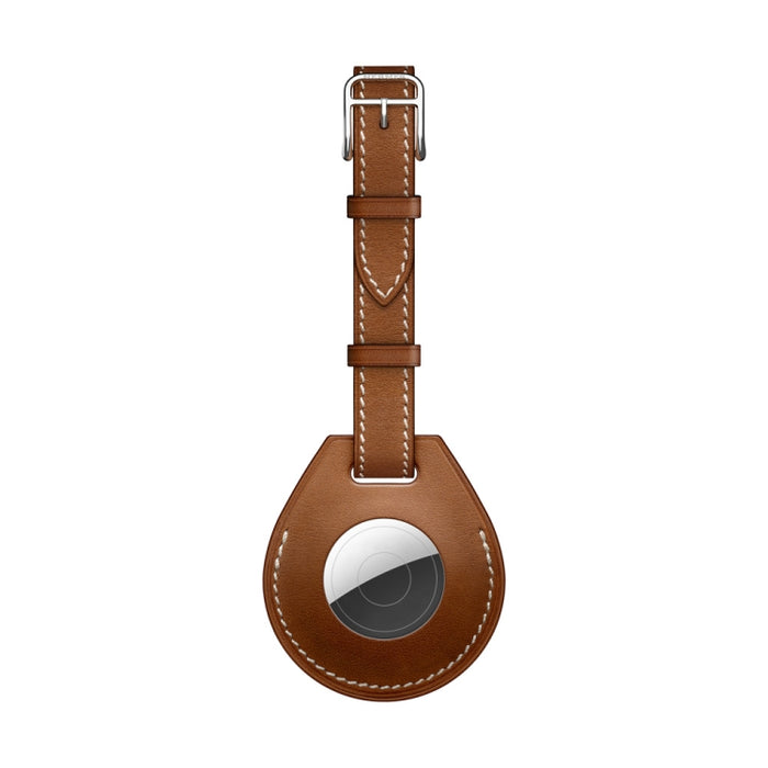 Funda protectora de cuero antiarañazos a prueba de golpes con lazo colgante para AirTag