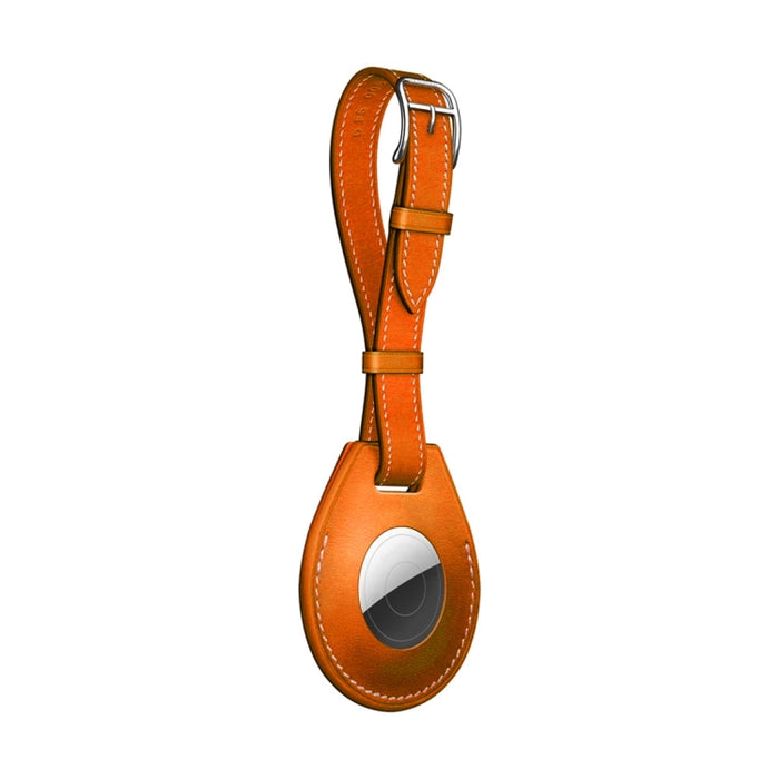 Funda protectora de cuero antiarañazos a prueba de golpes con lazo colgante para AirTag