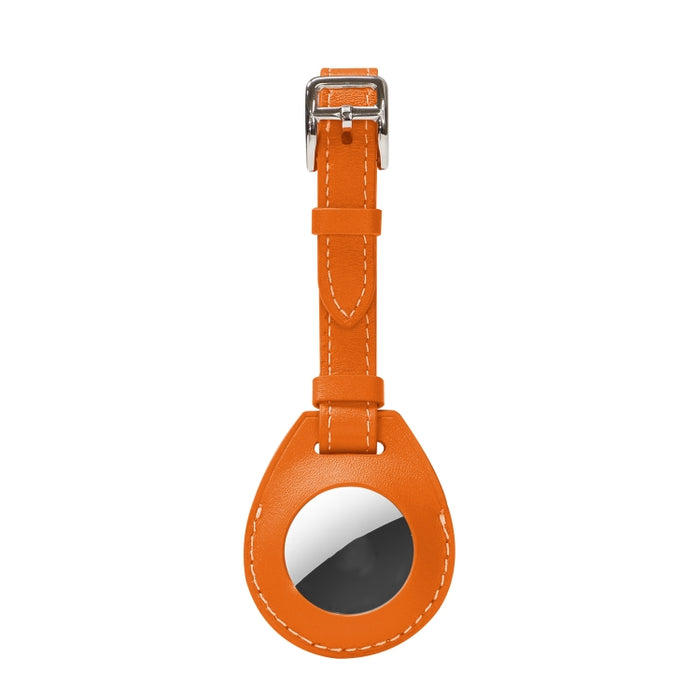 Funda protectora de cuero antiarañazos a prueba de golpes con lazo colgante para AirTag