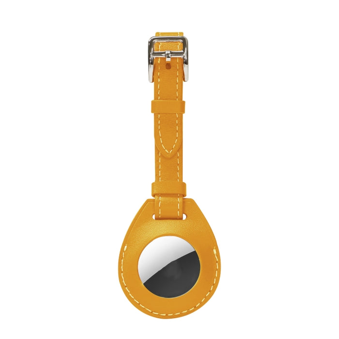Funda protectora de cuero antiarañazos a prueba de golpes con lazo colgante para AirTag