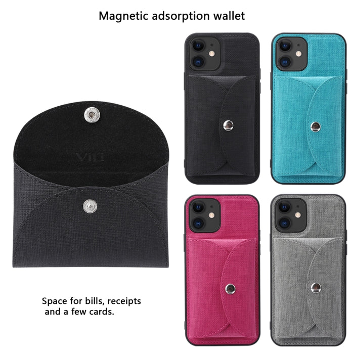 Funda protectora magnética de tela tejida de TPU + PU de la serie T de ViLi con billetera