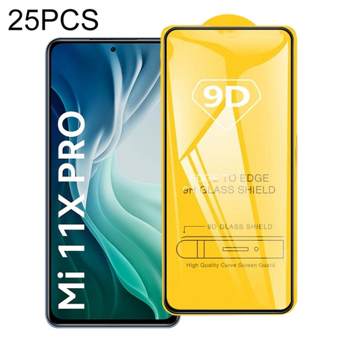 25 PCS 9D Película de vidrio templado de pantalla completa con pegamento completo, For Xiaomi Mi 11X / Mi 11i / Mi 11T Pro (25 PCS), For Xiaomi Mi 11X Pro (25 PCS), For Xiaomi Poco M2 Reloaded (25 PCS)                                                   ...