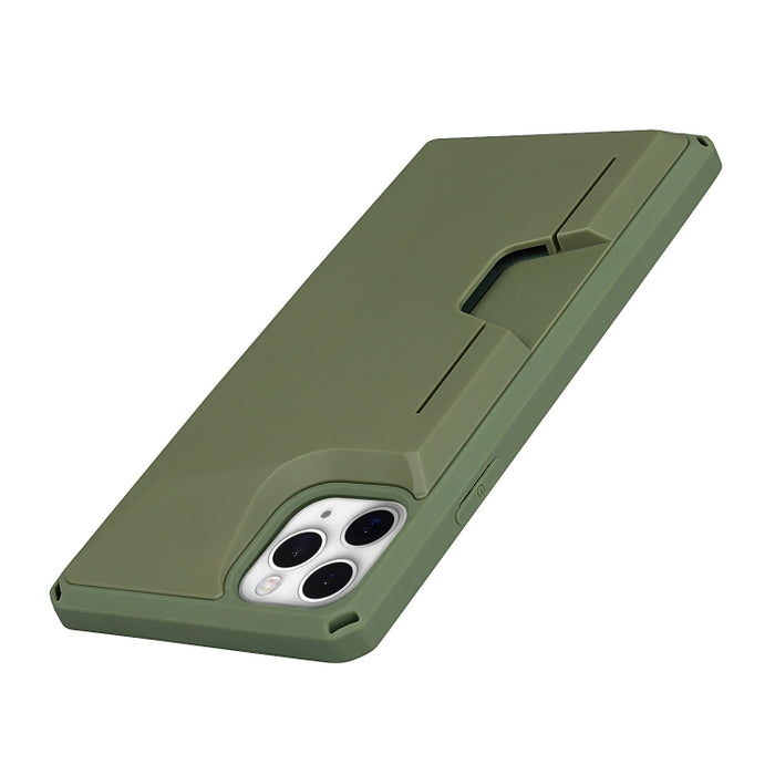 Estuche rígido Armor a prueba de golpes TPU + PC con función de soporte de ranura para tarjeta