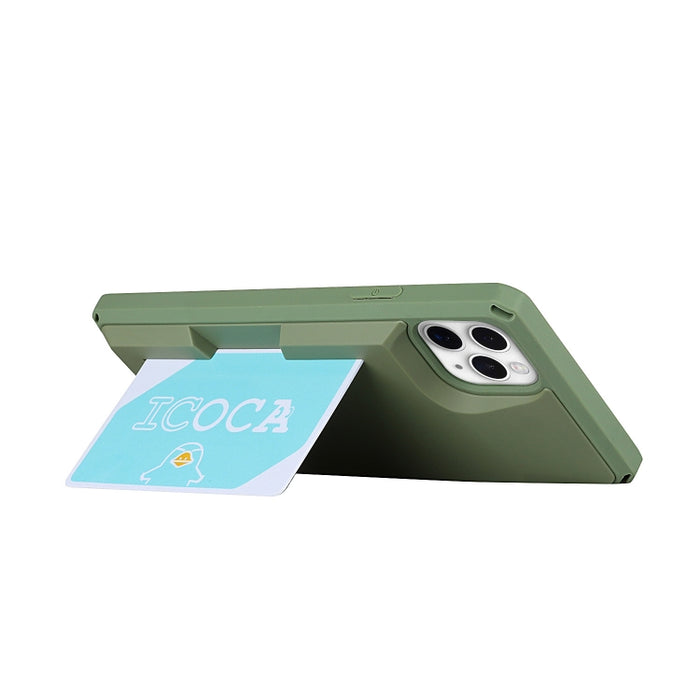 Estuche rígido Armor a prueba de golpes TPU + PC con función de soporte de ranura para tarjeta