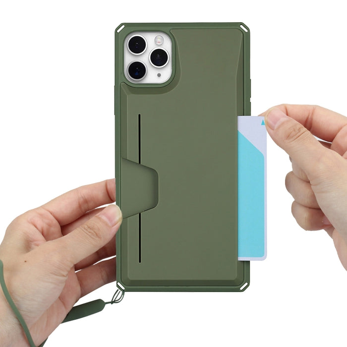 Estuche rígido Armor a prueba de golpes TPU + PC con función de soporte de ranura para tarjeta