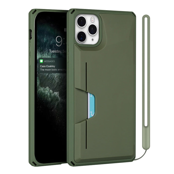 Estuche rígido Armor a prueba de golpes TPU + PC con función de soporte de ranura para tarjeta