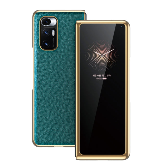 Estuche protector de textura de cuero electrochapado, For Xiaomi Mi Mix Fold