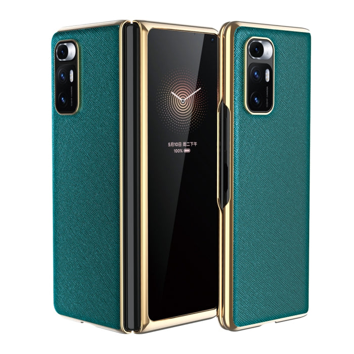 Estuche protector de textura de cuero electrochapado, For Xiaomi Mi Mix Fold