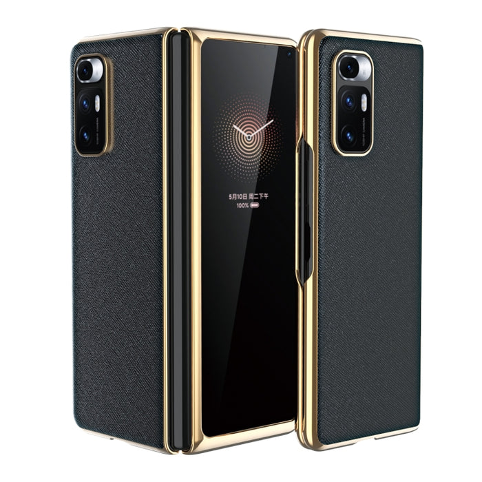 Estuche protector de textura de cuero electrochapado, For Xiaomi Mi Mix Fold