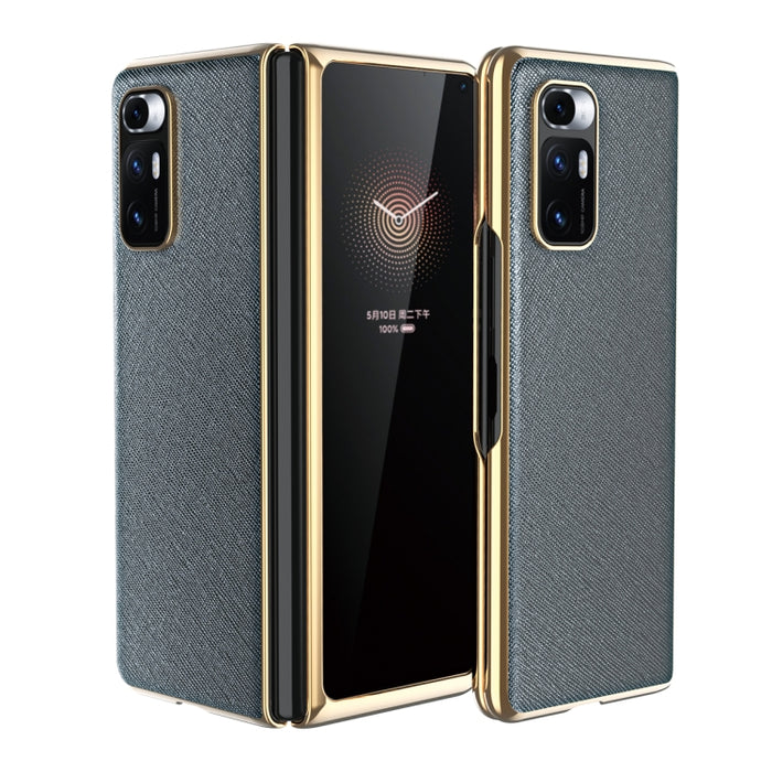 Estuche protector de textura de cuero electrochapado, For Xiaomi Mi Mix Fold