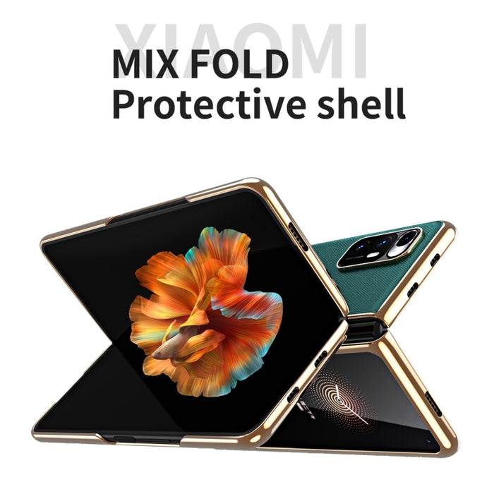 Estuche protector de textura de cuero electrochapado, For Xiaomi Mi Mix Fold