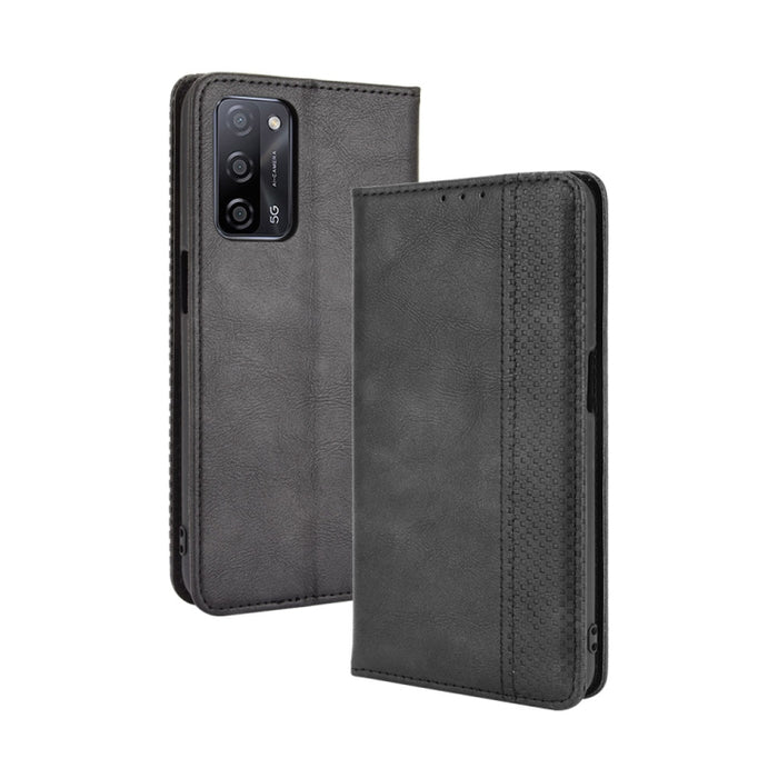 Hebilla magnética Retro Crazy Horse Texture Funda de cuero con tapa horizontal con soporte y ranuras para tarjetas y marco de fotos, For OPPO A54 5G / A74 5G / A93 5G, For OPPO A55 5G / A53s 5G, For OPPO A74 4G / F19 4G                                 ...