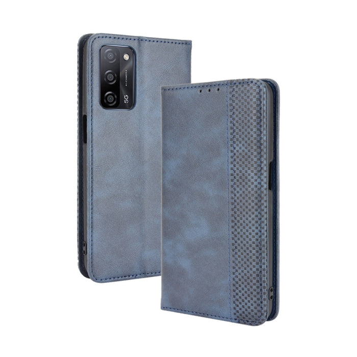 Hebilla magnética Retro Crazy Horse Texture Funda de cuero con tapa horizontal con soporte y ranuras para tarjetas y marco de fotos, For OPPO A54 5G / A74 5G / A93 5G, For OPPO A55 5G / A53s 5G, For OPPO A74 4G / F19 4G                                 ...