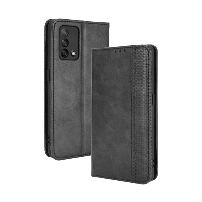 Hebilla magnética Retro Crazy Horse Texture Funda de cuero con tapa horizontal con soporte y ranuras para tarjetas y marco de fotos, For OPPO A54 5G / A74 5G / A93 5G, For OPPO A55 5G / A53s 5G, For OPPO A74 4G / F19 4G                                 ...