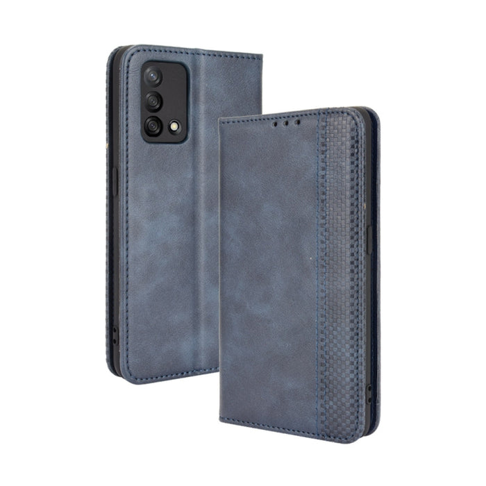Hebilla magnética Retro Crazy Horse Texture Funda de cuero con tapa horizontal con soporte y ranuras para tarjetas y marco de fotos, For OPPO A54 5G / A74 5G / A93 5G, For OPPO A55 5G / A53s 5G, For OPPO A74 4G / F19 4G                                 ...