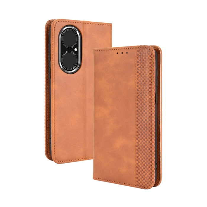Hebilla magnética Retro Crazy Horse Texture Funda de cuero con tapa horizontal con soporte y ranuras para tarjetas y marco de fotos, For OPPO A54 5G / A74 5G / A93 5G, For OPPO A55 5G / A53s 5G, For OPPO A74 4G / F19 4G                                 ...